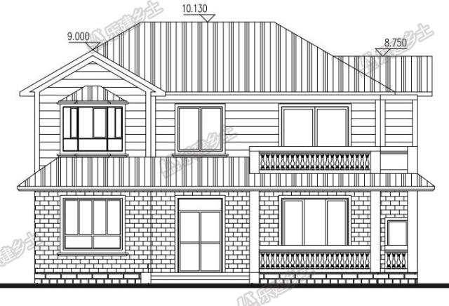 現代簡約二層小洋樓設計方案，完美布局，大氣美觀！