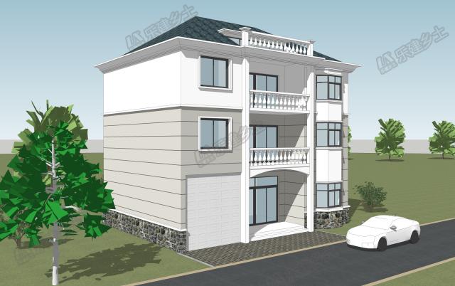 簡(jiǎn)歐三層自建房設(shè)計(jì)，簡(jiǎn)潔美觀，多代同堂都沒問題！