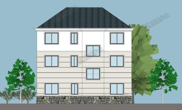 簡(jiǎn)歐三層自建房設(shè)計(jì)，簡(jiǎn)潔美觀，多代同堂都沒問題！