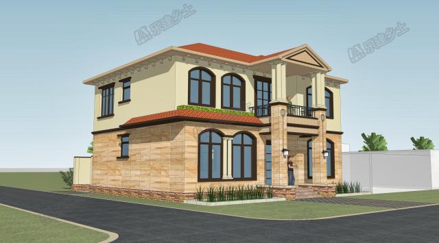 歐式二層別墅設(shè)計(jì)，布局合理，外觀精美！