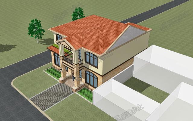歐式二層別墅設(shè)計(jì)，布局合理，外觀精美！