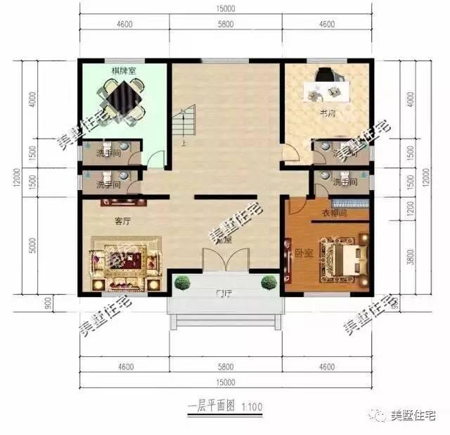 二層農(nóng)村別墅設(shè)計，5臥室8衛(wèi)生間，第一次見這種戶型！