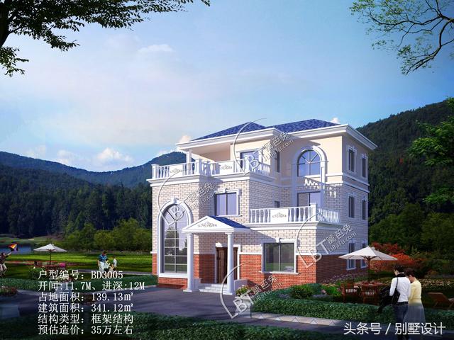 新農(nóng)村自建三層別墅，大氣敞亮，戶型合理，完美利用！