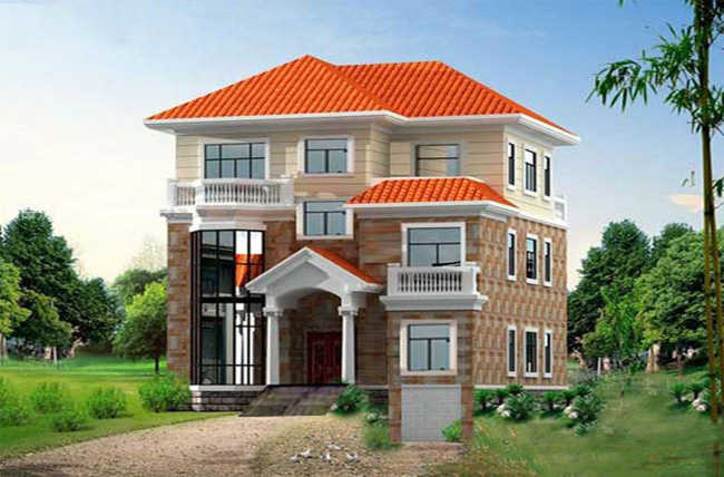 三層獨(dú)棟別墅設(shè)計(jì)圖紙帶效果圖，全套施工方案（建筑圖+結(jié)構(gòu)圖+水電）