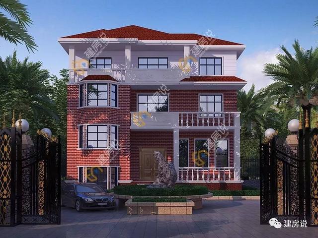 農(nóng)村三層半復(fù)式別墅設(shè)計(jì)，在老家建了這棟房子親戚鄰居來(lái)的勤了！