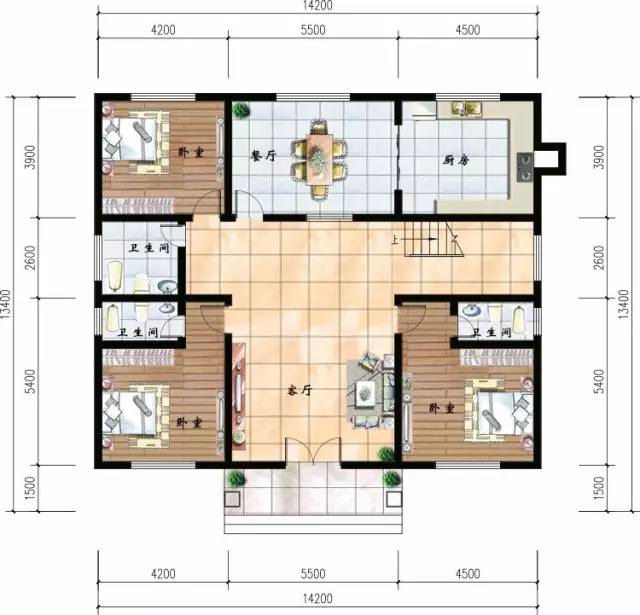二層別墅封閉式陽(yáng)臺(tái)設(shè)計(jì)，對(duì)稱(chēng)美才是獨(dú)一無(wú)二的美！