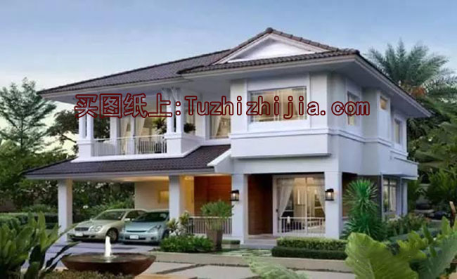 150平二層別墅房屋設(shè)計(jì)圖，現(xiàn)代風(fēng)格，造型精致