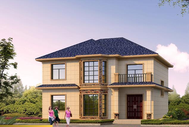 二層農(nóng)村小別墅，帶堂屋、中空客氣，農(nóng)村就要這樣建！