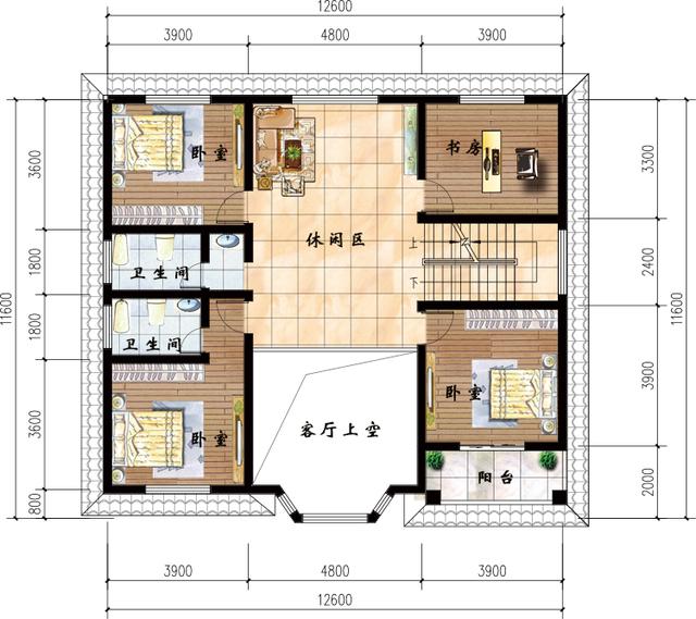 二層農(nóng)村小別墅，帶堂屋、中空客氣，農(nóng)村就要這樣建！