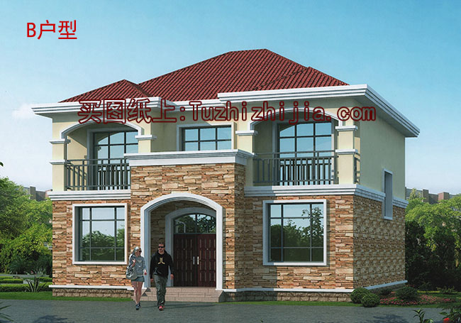 經(jīng)典戶型二層農(nóng)村小別墅設(shè)計圖，造價25萬內(nèi)