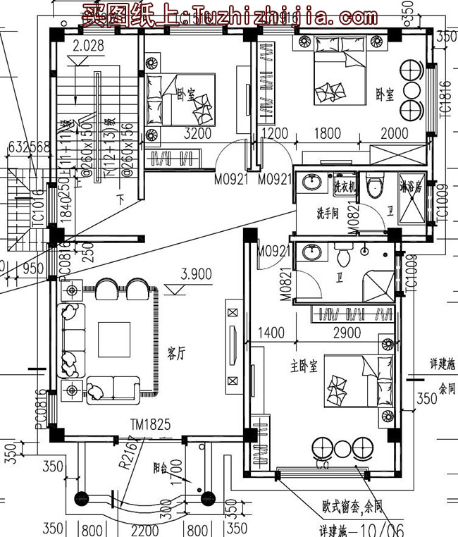 135平三層農(nóng)村樓房設(shè)計圖及效果圖，造價20萬左右