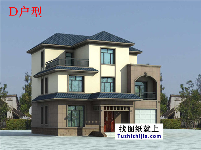 新農(nóng)村三層房屋cad建筑設(shè)計(jì)圖紙，磚混結(jié)構(gòu)