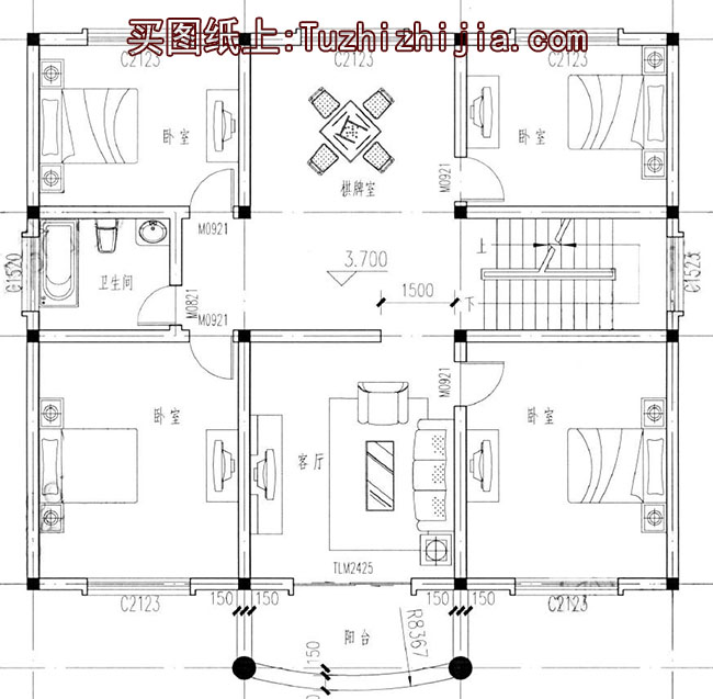 140平三層別墅房屋設計圖，含外觀圖片，外觀現(xiàn)代時尚