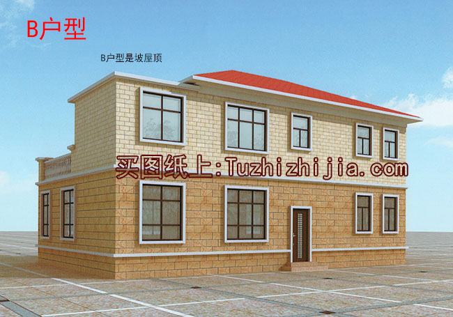 農(nóng)村160平四間兩層樓房設(shè)計(jì)圖，全套施工圖+外觀效果圖片