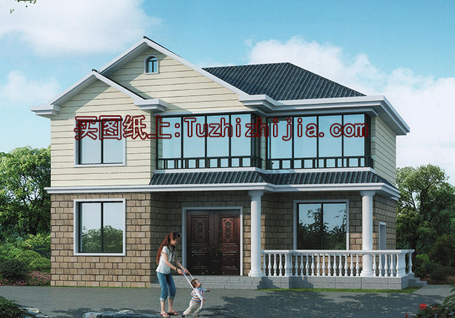 私家二層農(nóng)村自建房設(shè)計圖及效果圖，造價20萬左右