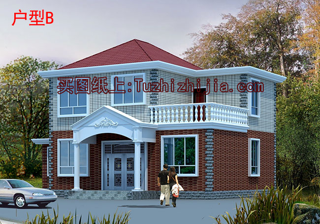 農村自建房10萬以下兩層別墅設計圖,含外觀效果圖片