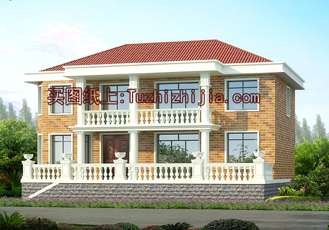 四間兩層樓房設計圖，含外觀圖片