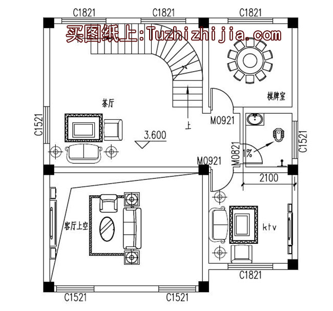 農(nóng)村兩間四層樓房設計圖，外觀效果圖+全套圖紙