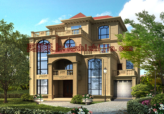 四層豪華別墅設計圖及效果圖，高端房屋設計方案