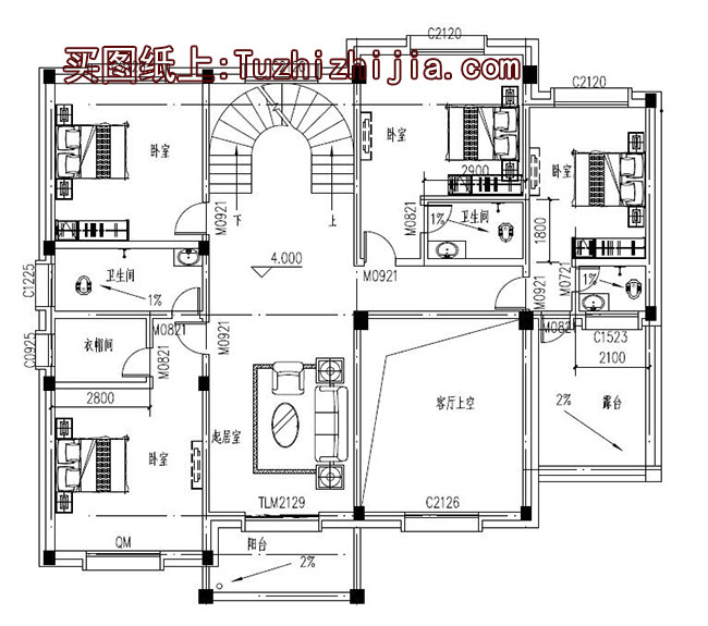 四層豪華別墅設計圖及效果圖，高端房屋設計方案