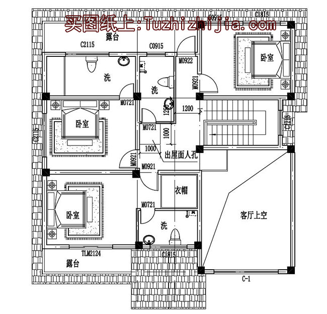 美式二層別墅設(shè)計(jì)圖，含外觀效果圖，造型精美