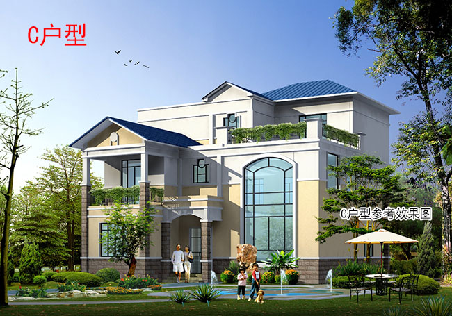 135平復式別墅房屋設計圖，外觀時尚、漂亮