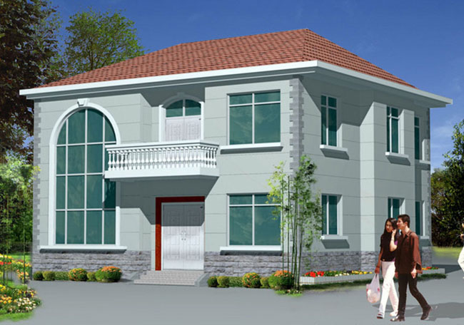 130平方米農(nóng)村二層別墅房屋設(shè)計(jì)圖紙帶外觀11X11米