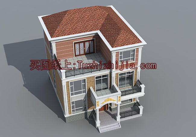 農(nóng)村三層復(fù)式自建樓房設(shè)計圖，外觀圖大氣