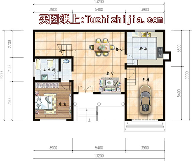 帶車庫(kù)二層別墅設(shè)計(jì)圖及效果圖，帶車庫(kù)的農(nóng)村二層樓房推薦