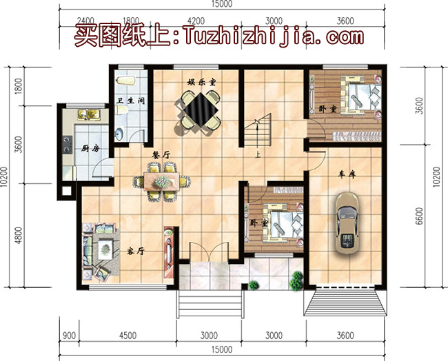 歐式兩層別墅設計圖及歐式效果圖，造價25萬左右