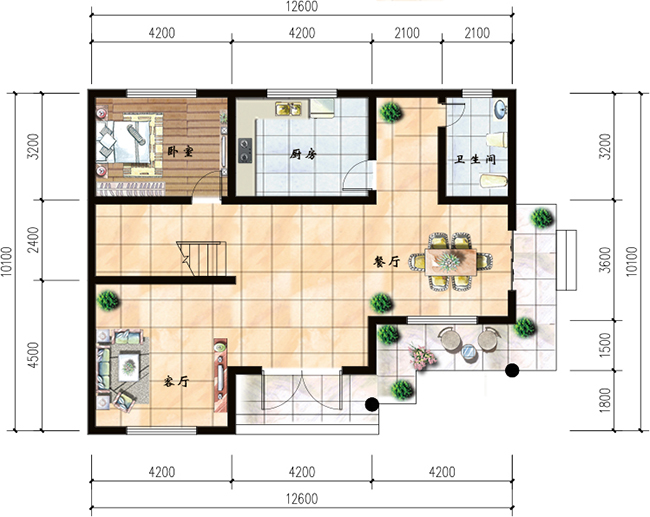 私家二層農(nóng)村自建房設(shè)計圖及效果圖，造價20萬左右