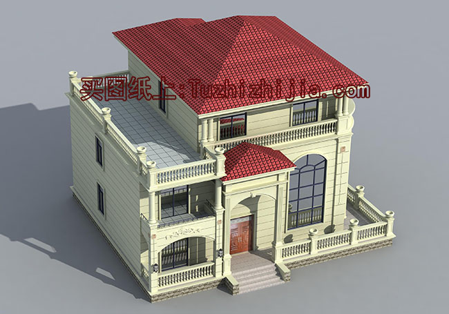 帶地下室三層復(fù)式別墅設(shè)計方案，全套設(shè)計圖+效果圖