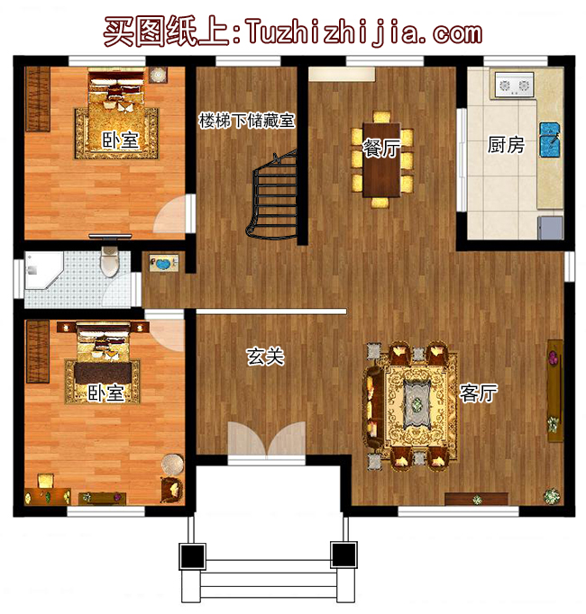 140平方米歐式三層別墅建筑設(shè)計圖紙，復(fù)式結(jié)構(gòu)