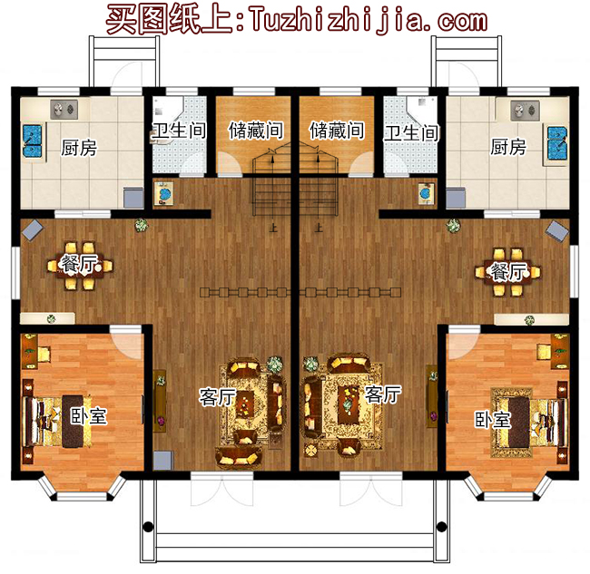 農(nóng)村二層別墅設計圖，帶外觀效果圖，兄弟自建推薦