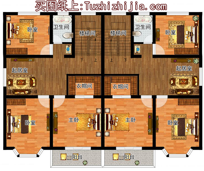 農(nóng)村二層別墅設計圖，帶外觀效果圖，兄弟自建推薦