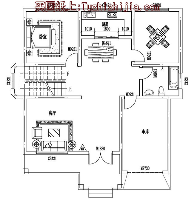 帶車庫現(xiàn)代三層樓房設(shè)計(jì)圖，外觀效果圖時尚、美觀