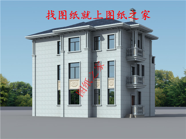歐式風格三層自建房設計圖，外觀高端大氣，彰顯業(yè)主的高貴品質