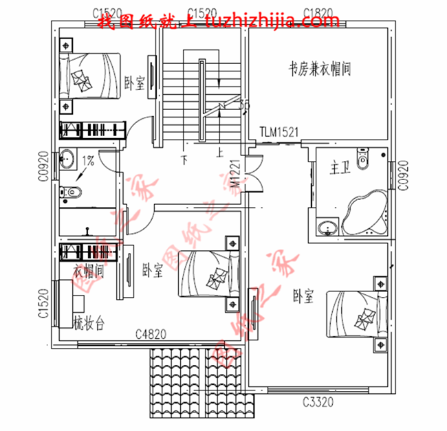 130平米徽式古典風(fēng)格的三層自建房屋別墅設(shè)計(jì)圖紙，戶型合極佳，適合居住