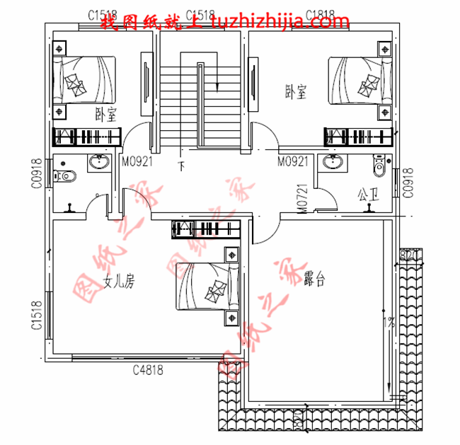 130平米徽式古典風(fēng)格的三層自建房屋別墅設(shè)計(jì)圖紙，戶型合極佳，適合居住