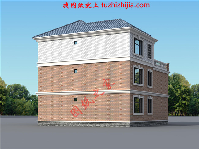 最新140平米三層自建房屋設(shè)計(jì)圖紙，本戶型帶小院