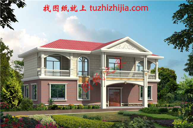 時(shí)尚大方的農(nóng)村二層自建房屋設(shè)計(jì)圖紙，占地120平米左右