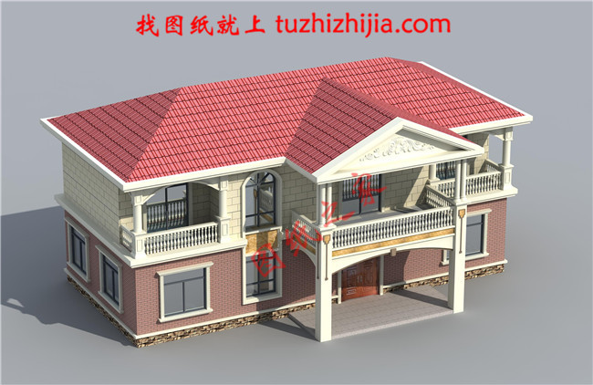 時(shí)尚大方的農(nóng)村二層自建房屋設(shè)計(jì)圖紙，占地120平米左右