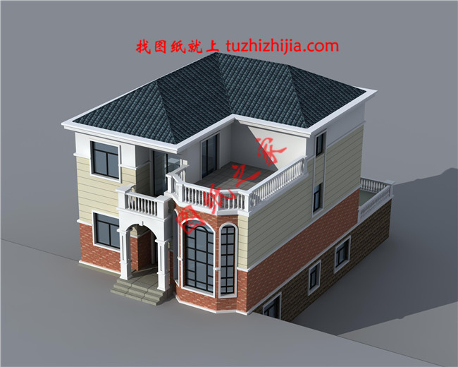 二層自建房屋設(shè)計(jì)圖，帶小院，帶地下室，外觀現(xiàn)代、時(shí)尚，內(nèi)部布局合理