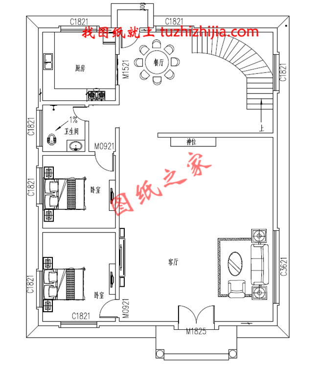 最新款高端大氣四層小別墅設(shè)計圖，一層客廳挑空設(shè)計，給您十足的空間感