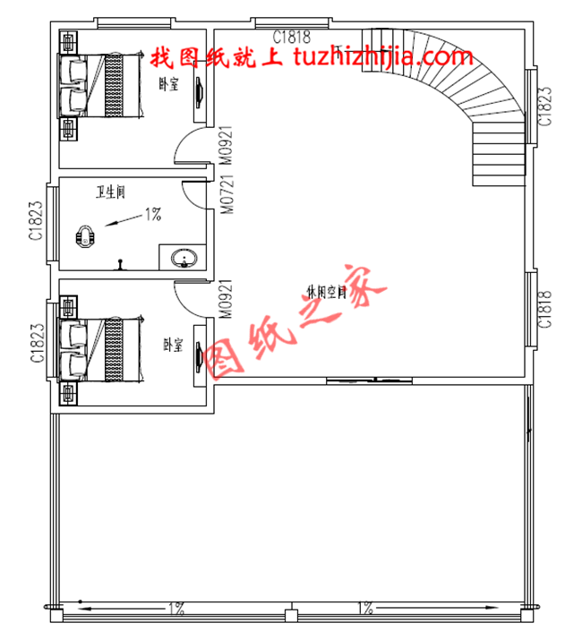 最新款高端大氣四層小別墅設(shè)計圖，一層客廳挑空設(shè)計，給您十足的空間感