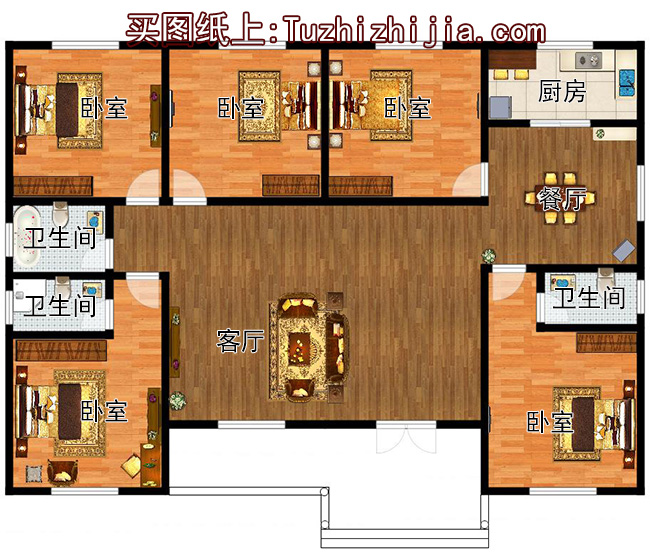 農(nóng)村一層房屋設(shè)計(jì)圖，自建一層房子圖紙推薦
