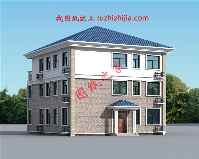 全套三層農(nóng)村房屋設(shè)計圖紙，客廳中空，大大的窗戶，采光極好，外觀上十分耐看