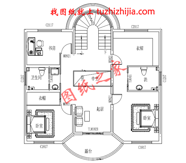 簡約時尚大方二層農(nóng)村別墅設(shè)計圖紙，占地120平米，大小適中