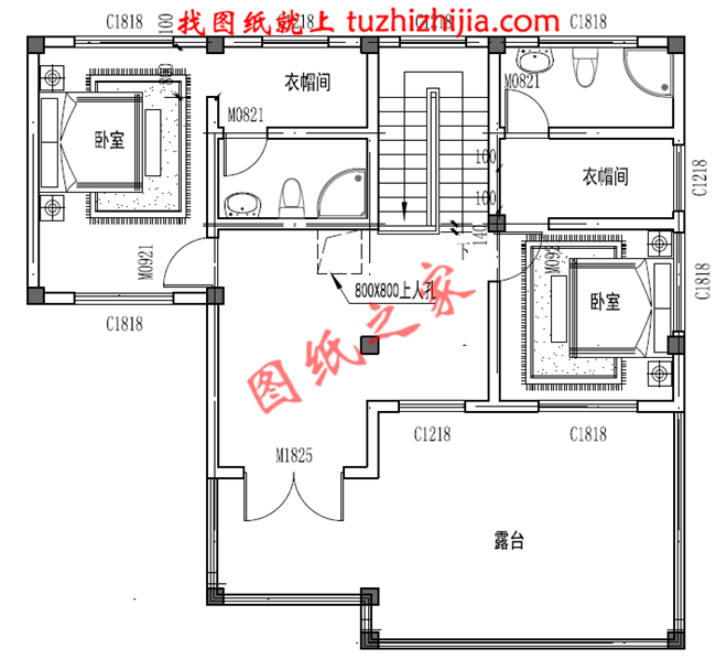 三層帶車庫(kù)樓中樓建房別墅圖紙，占地130平米左右，戶型室內(nèi)布局合理