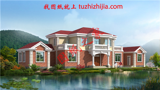 經(jīng)典二層農(nóng)村自建房屋別墅設(shè)計圖紙，占地110平米左右